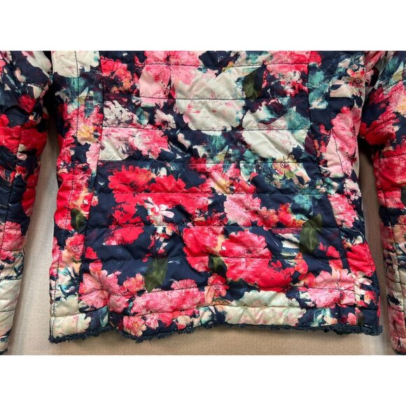 The North Face Girls Mossbud Reversible Puffer Long Sleeve Size M Multi Floral - Picture 15 of 16